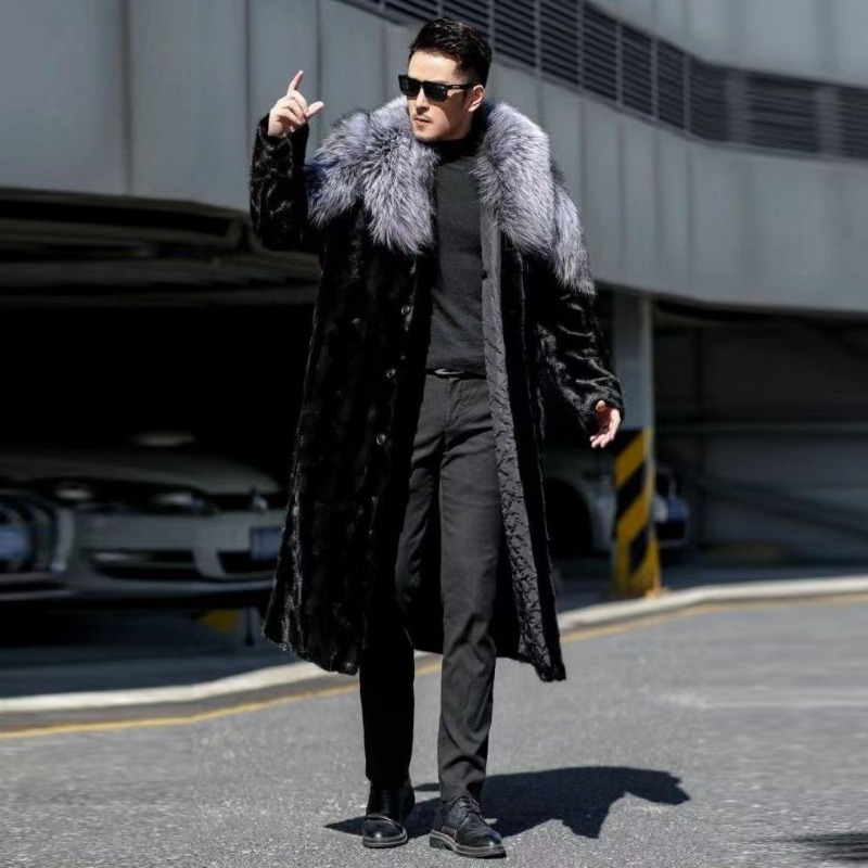 Winter Clothing Brand - الرجال فو المنك معطف الشتاء معطف
