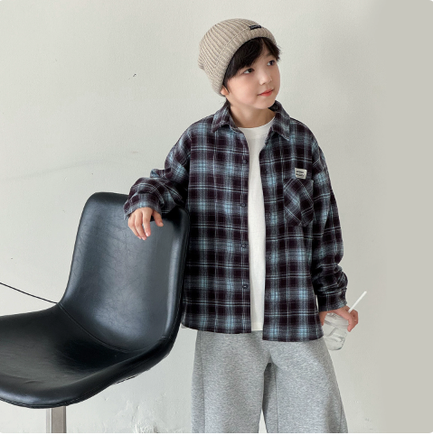 Winter Clothing Label - قميص للأولاد 2026 خريف وشتاء ملابس