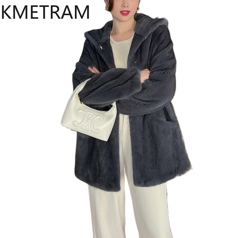Winter Clothing Label - سترة KMETRAM من فرو المنك المخملي