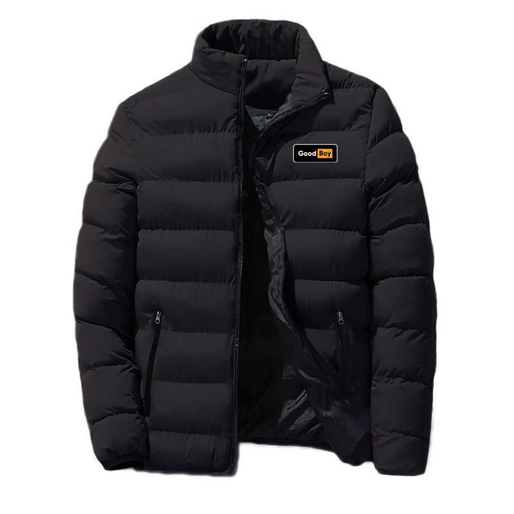 Winter Clothing Logos - سترة بغطاء للرأس بياقة واقفة سميكة