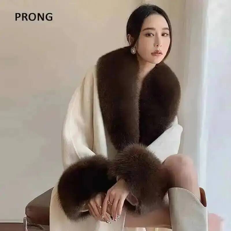 Winter Wear Clothes - الثعلب الفراء طوق معطف الشتاء و