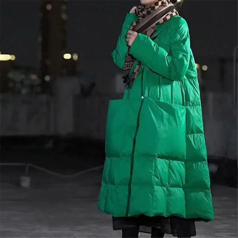 Winter Clothing Brand - المرأة المتضخم طويلة أسفل البخاخ سترة