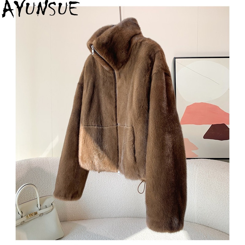 معطف فرو المنك الكامل المخملي  - مراجعة Winter Clothing Label وسعره