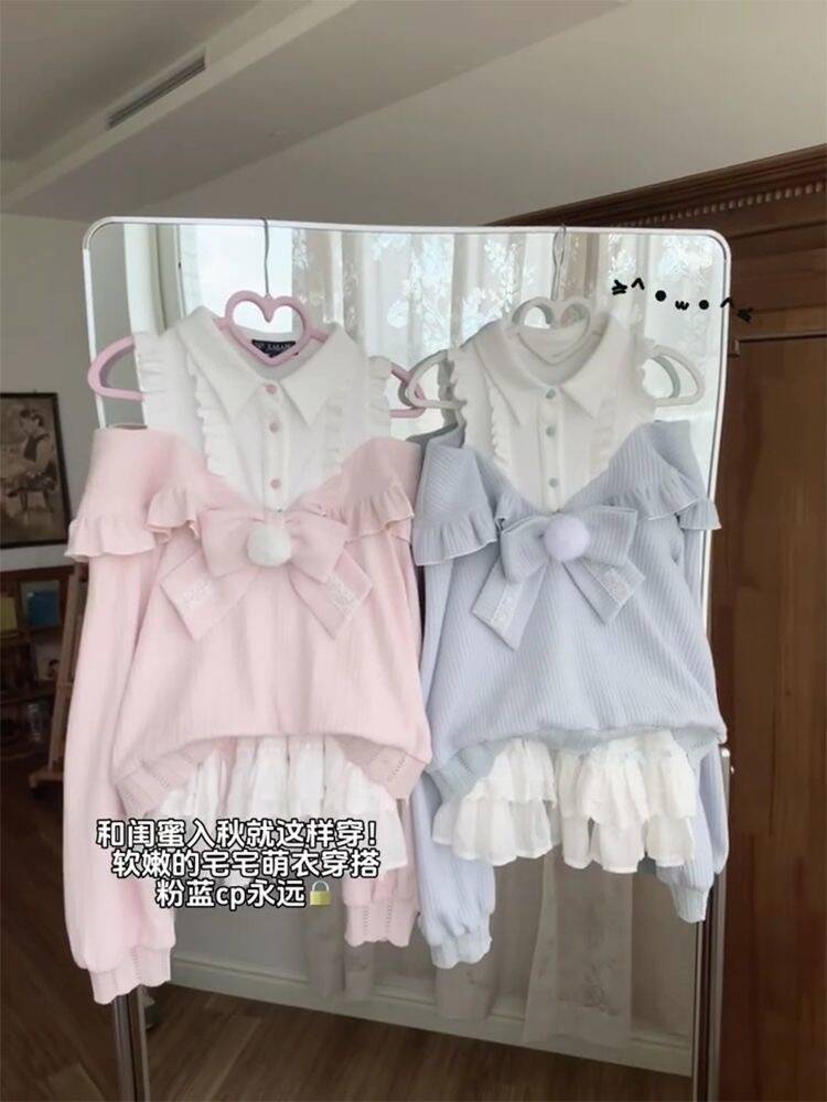 2026 الربيع رقيقة القوس بلوفر  - مراجعة Y2K Winter Clothing وسعره