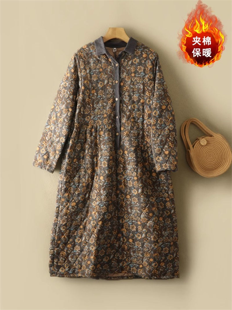 فستان من القطن والكتان زهري لل - مراجعة Winter Clothing Label وسعره