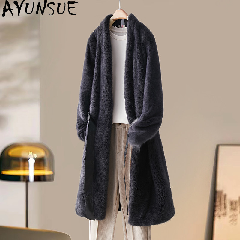 معطف نسائي طبيعي من فرو المنك  - مراجعة Winter Clothing Label وسعره